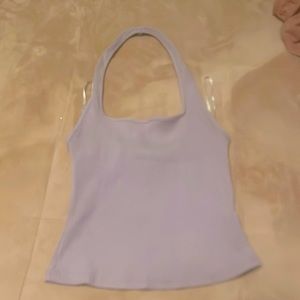 Lavender halter cropped top
